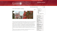 Desktop Screenshot of catalog.clarku.edu