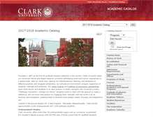 Tablet Screenshot of catalog.clarku.edu